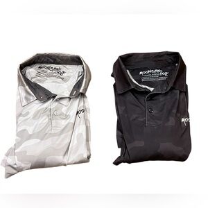 Moonshine Golf Polo Shirt Lot Of 2 Men’s XXXL White And Black Camo Golf